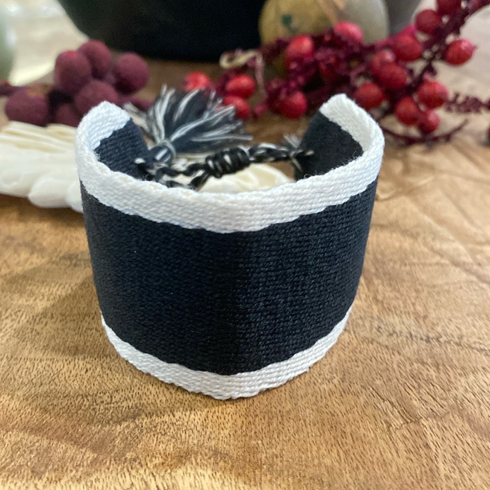 Black & White Woven Bracelet